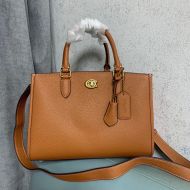 Coach Brooke Carryall 28 in Pebble Leather Brown