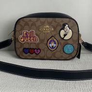 Coach Jamie Camera Bag in Signature Canvas with Disney Patches Khaki