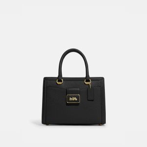 Coach Grace Carryall in Pebble Leather Black